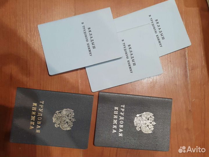 Трудовая книжка и вкладыш