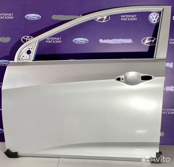 Дверь перед.левая Hyundai Solaris 11-17 серебритый