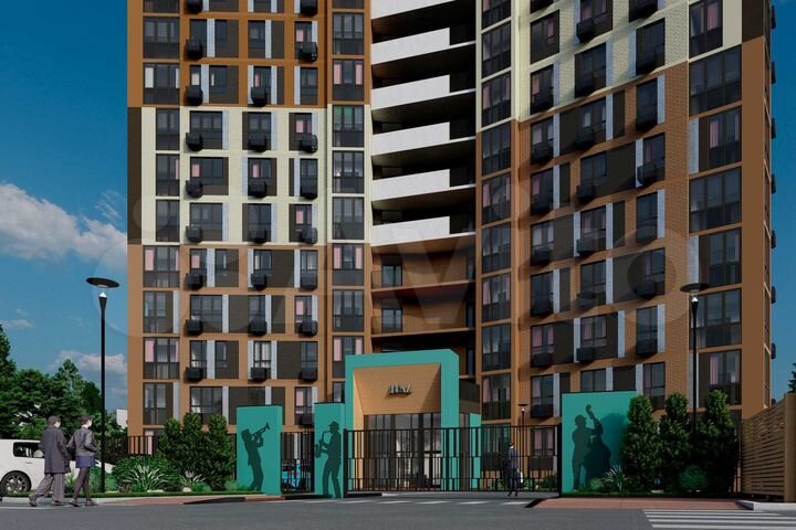 2-к. квартира, 57,8 м², 13/16 эт.