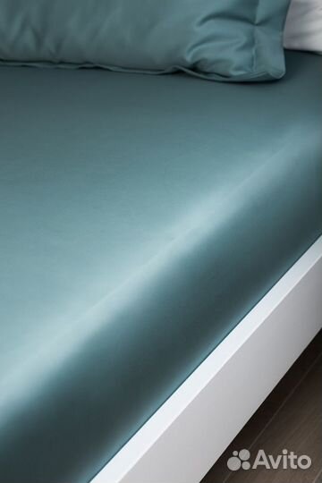 Простыня натяжная на резинке сатин