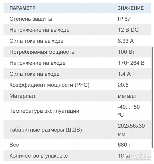 ELF Морозостойкий герметичный блок питания
