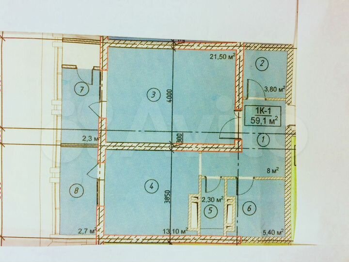 1-к. квартира, 59,1 м², 14/25 эт.