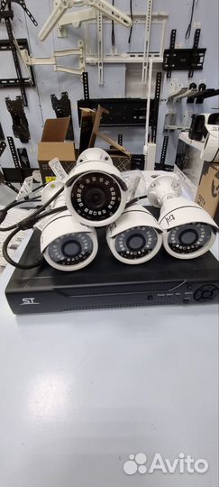 Комплект видеонаблюдения на 4 камеры