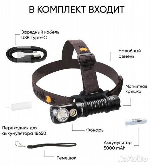 Налобный фонарь Wurkkos Hd20