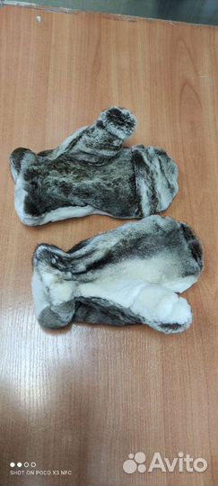 Варежки норковые из натурального меха