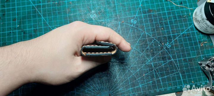 Футляр для карт памяти, кожа, ручная работа