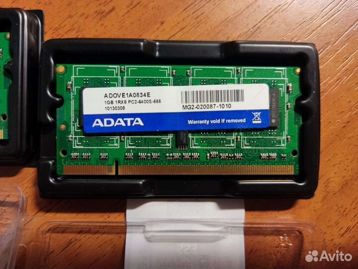 Оперативная память ddr2 1gb x 2шт 800мгц sodimm