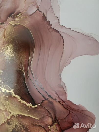 Картина в технике Ink Art (алкогольные чернила)