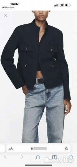 Пиджак zara новый s