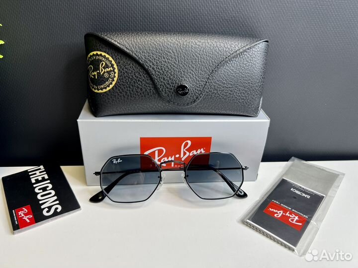 Солнцезащитные очки RayBan octogonal темные