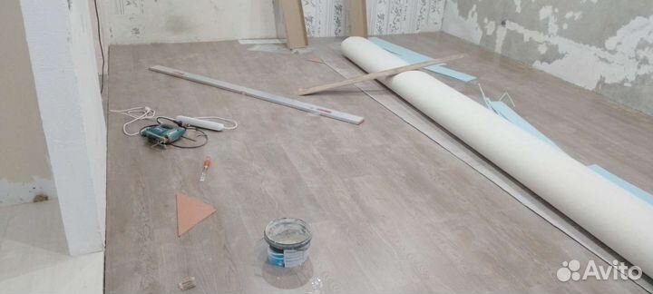 Шпаклевка, покраска, обои, ламинат, кварцинил