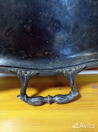 Старинный поднос 54х67(80) см, Fraget