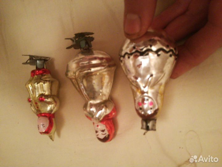 Елочные игр СССР на прищепке и без. Лотом одним