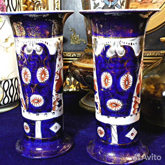 Фарфоровые вазы.Имари.Англия.Чесли
