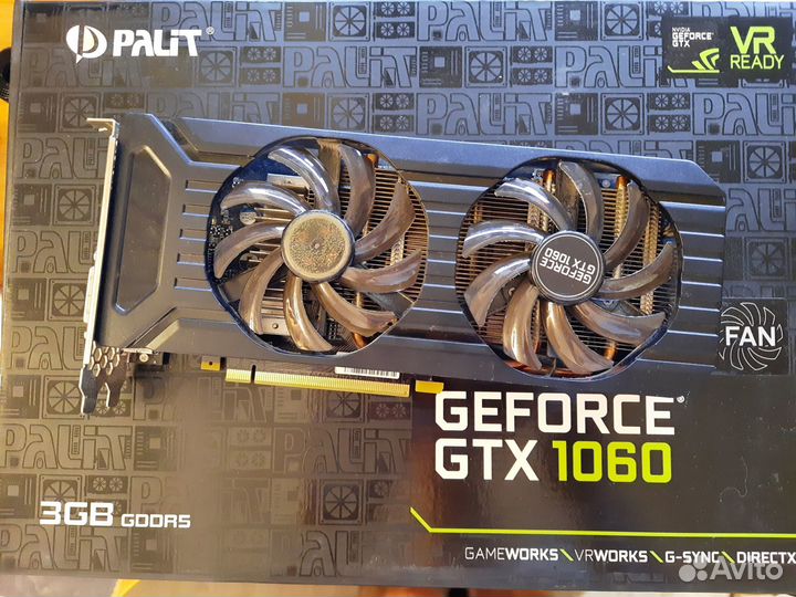 Видеокарта GTX 1060 3gb Palit Dual