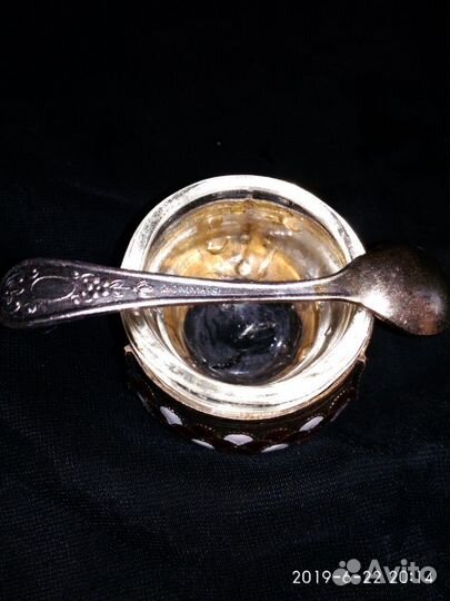 Солонка мельхиоровая винтаж