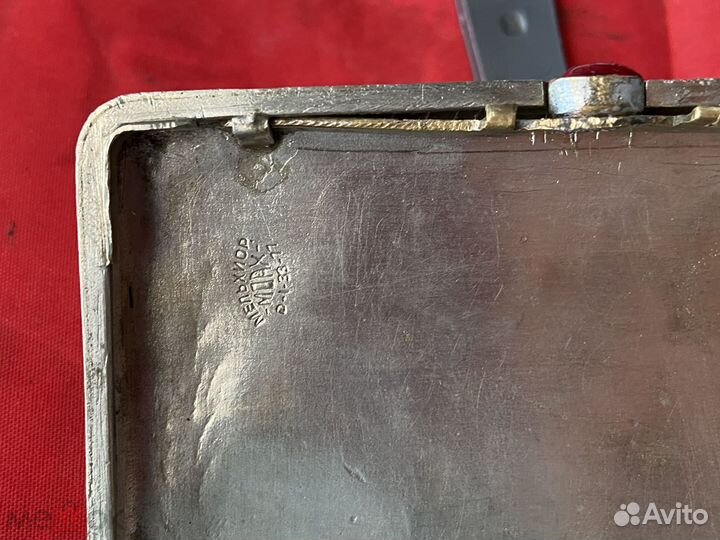 Портсигар. крепи оборону СССР. 1930е г. Агитация