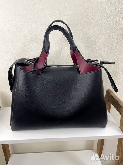 Сумка женская Tods черный/бордо