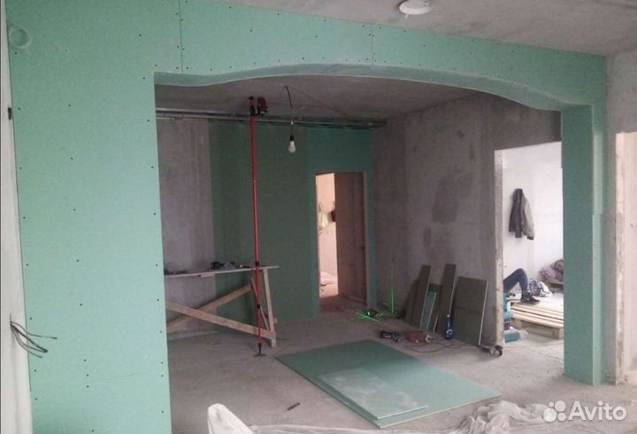 Монтаж арок из гипсокартона