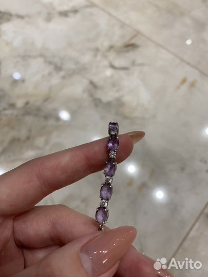 Swarovski браслет с аметистом