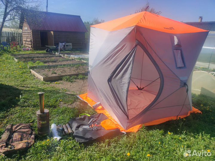 Палатка+ печь+ пол