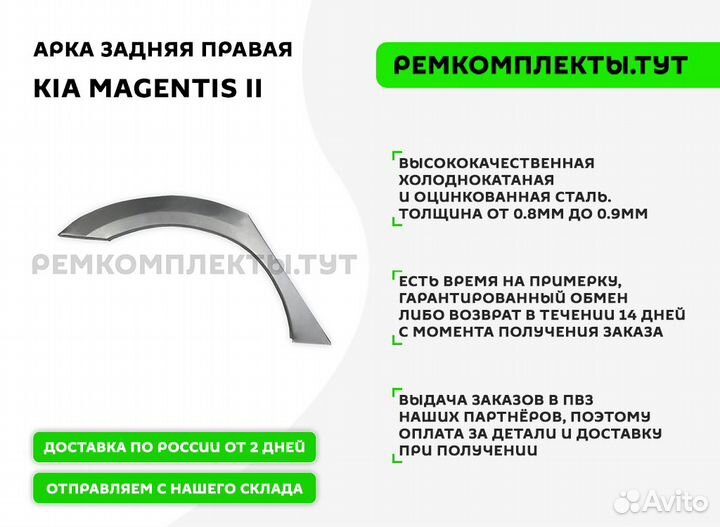Арка задняя правая Kia Magentis 2
