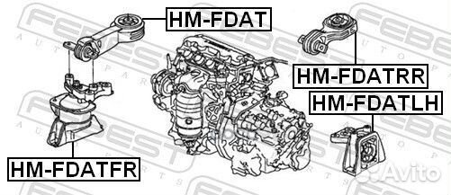 Опора двигателя honda civic 06-12 лев.AT HM-FDA