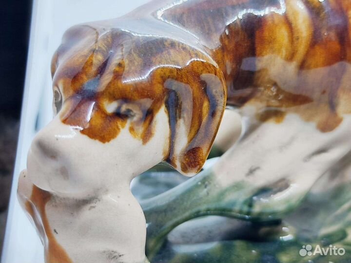 Собака с дичью,Майолика Константиновка