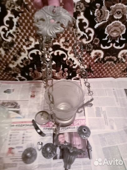 Винтажная подвесная люстра СССР