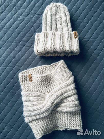 Комплект шапка и снуд женский