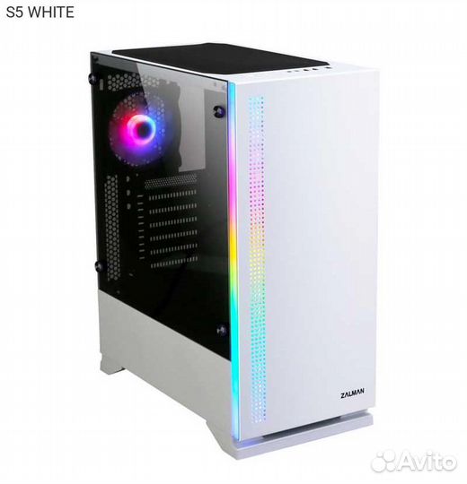 Корпус Zalman S5 Miditower Без бп белый, S5 white