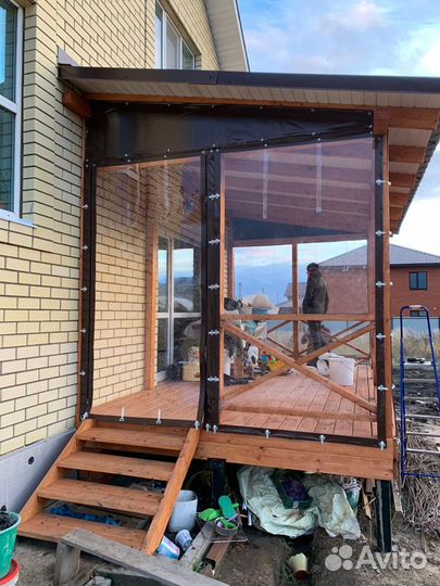 Мягкие окна на беседку, баню, террасу