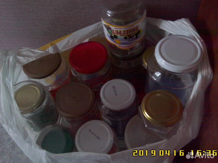 Банки стеклянные, разной ёмк.(0,2 - 3 л), цена за