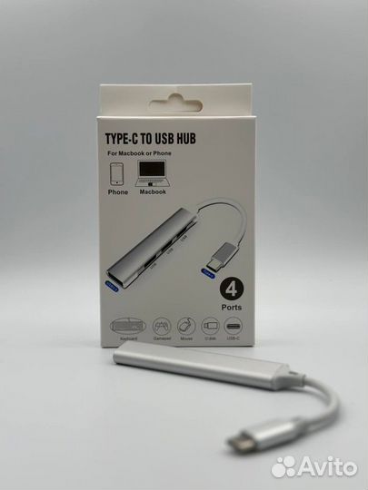Type-C разветвитель USB hub 3.0 усб 2.0 typec