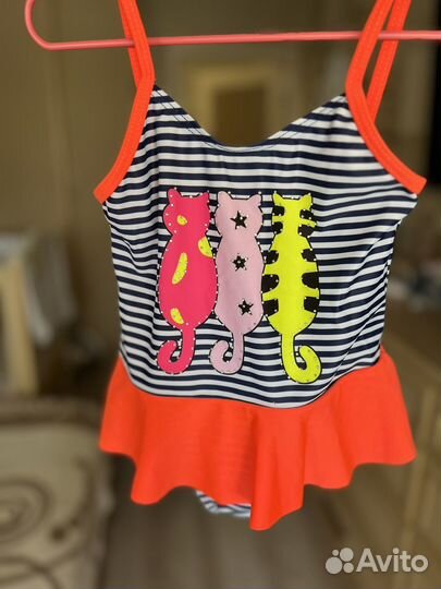 Купальник для девочки слитный 92-98, 98-104