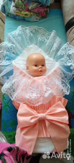 Конверт на выписку для девочки весна-лето