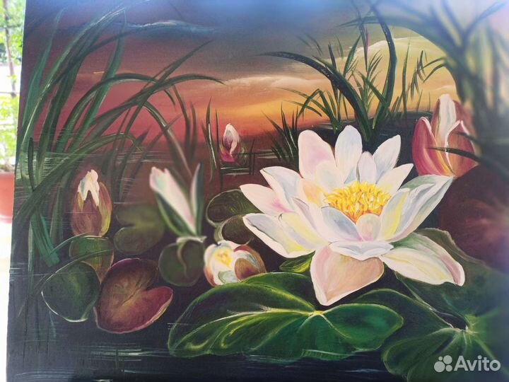 Картина маслом на холсте цветы