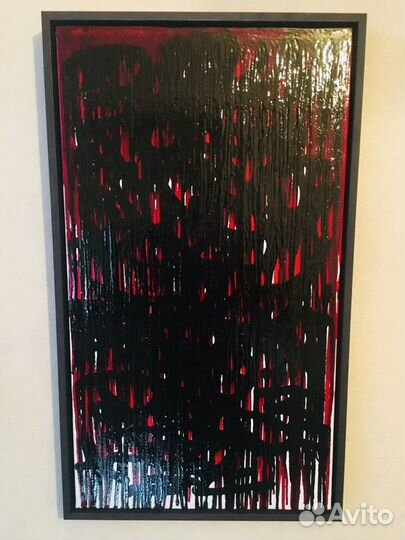 Картина Blood & Trash холст на подрамнике,в багете