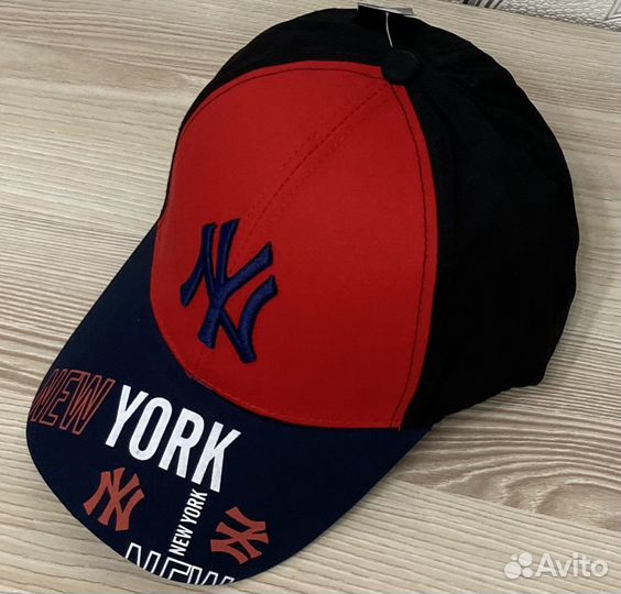 Бейсболка NY трехцветная (7502)