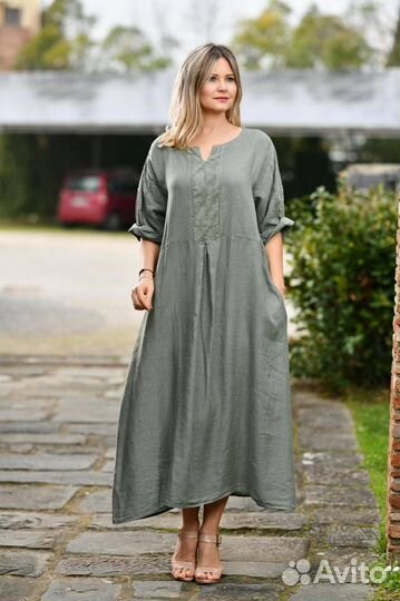 Платье лен 42-54 3500