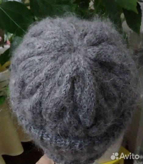 Шапка Такори из мохера новая с двойным отвротом