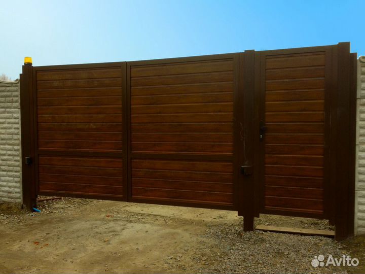 Откатные ворота с установкой