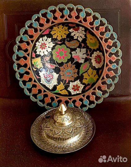 Конфетница и масленка/икорница латунь винтаж