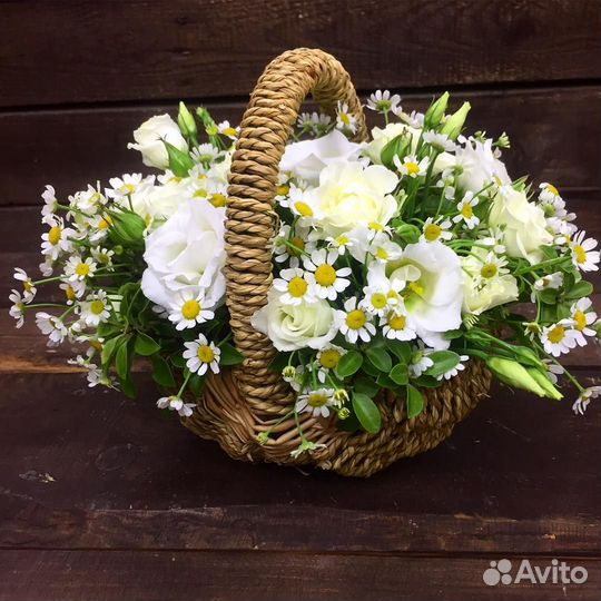 Корзина с цветами 003