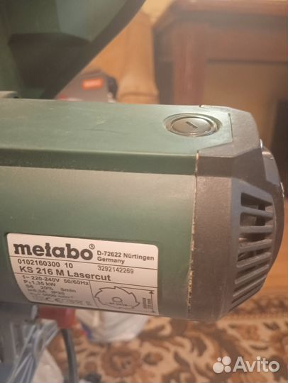 Торцовочная пила metabo ks 216 m