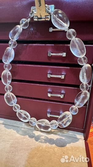 Бусы горный хрусталь