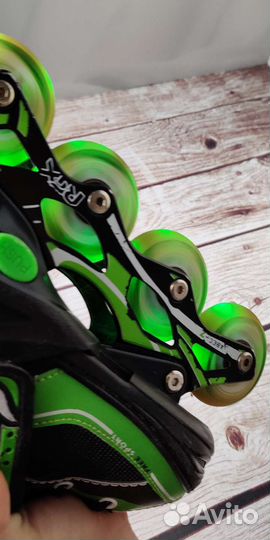 Роликовые коньки детские раздвижные, защита, шлем