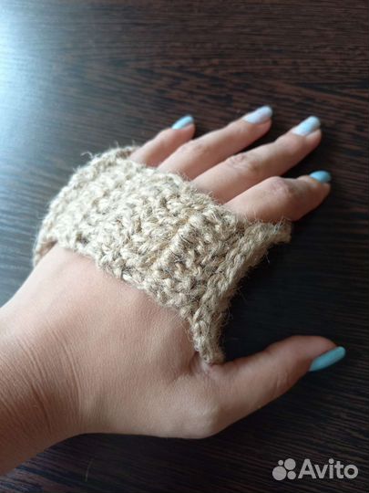 Мочалка из джута для душа и бани