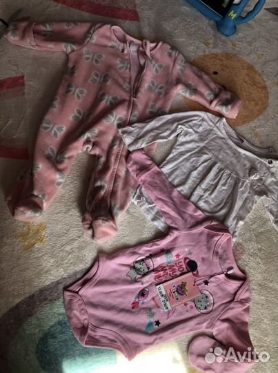 Детские вещи на девочку 0-6-9 мес