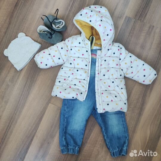 Пакет фирменных вещей на девочку 6-12 месяцев74-80